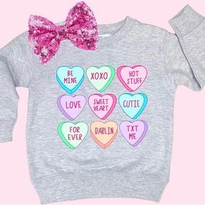 Toddler girl Valentine’s Day sweater sizes 2T - 5T